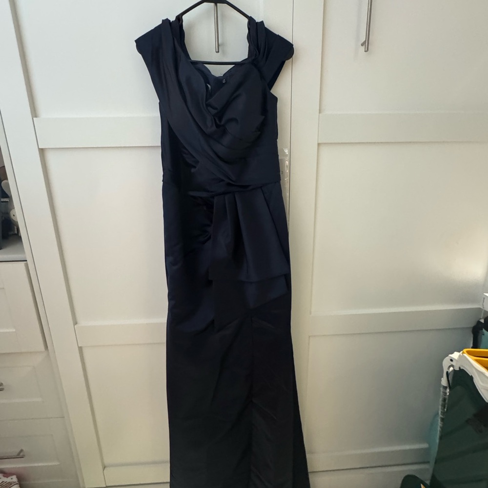 Elegant Navy Evening Gown